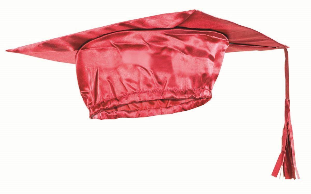 Graduation Cap Costume Accessory Kids Halloween - Red
