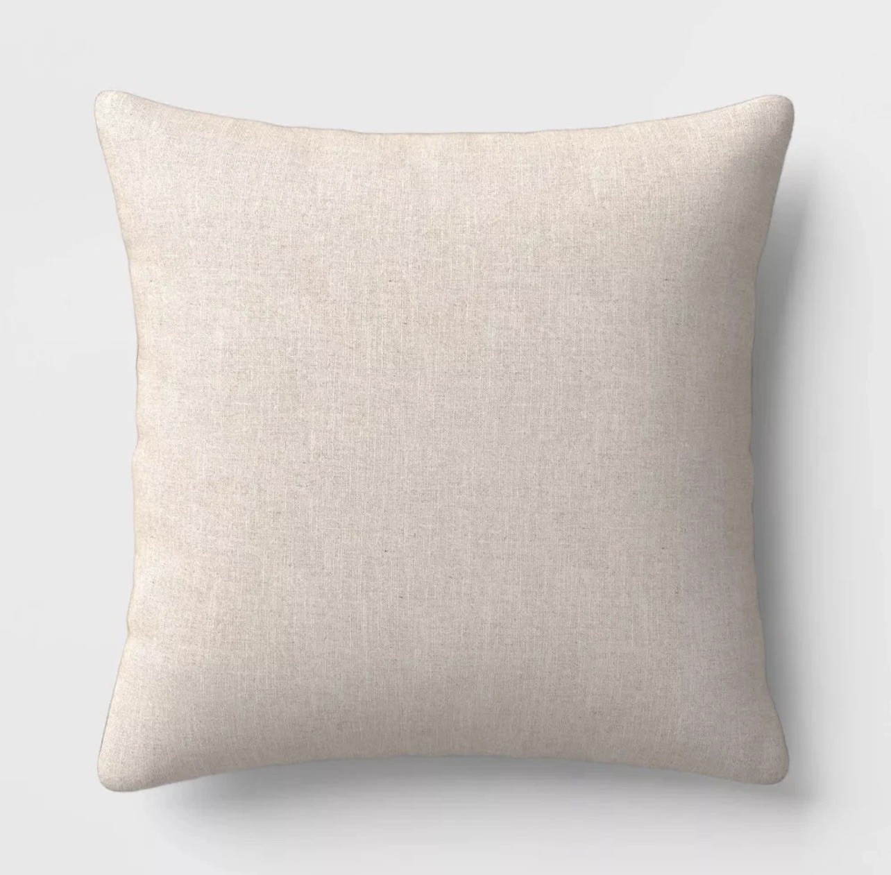 Oversized Square Cotton Boucle Reversible Throw Pillow with Linen Light