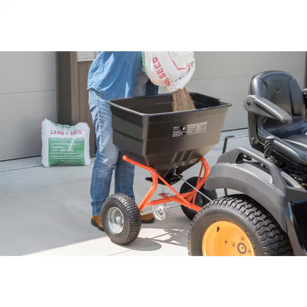 185 Lbs. Capacity Tow Broadcast Spreader