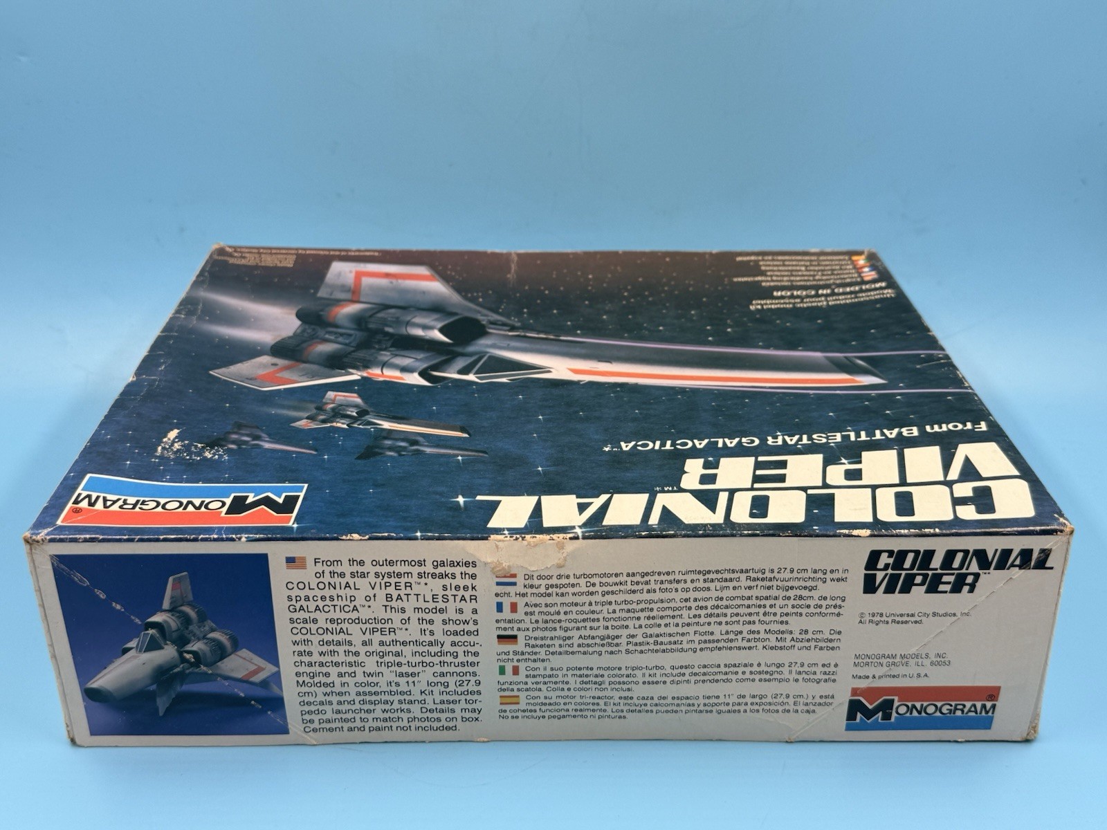 MONOGRAM BATTLESTAR GALACTICA COLONIAL VIPER MODEL KIT BOXED 1978 6027