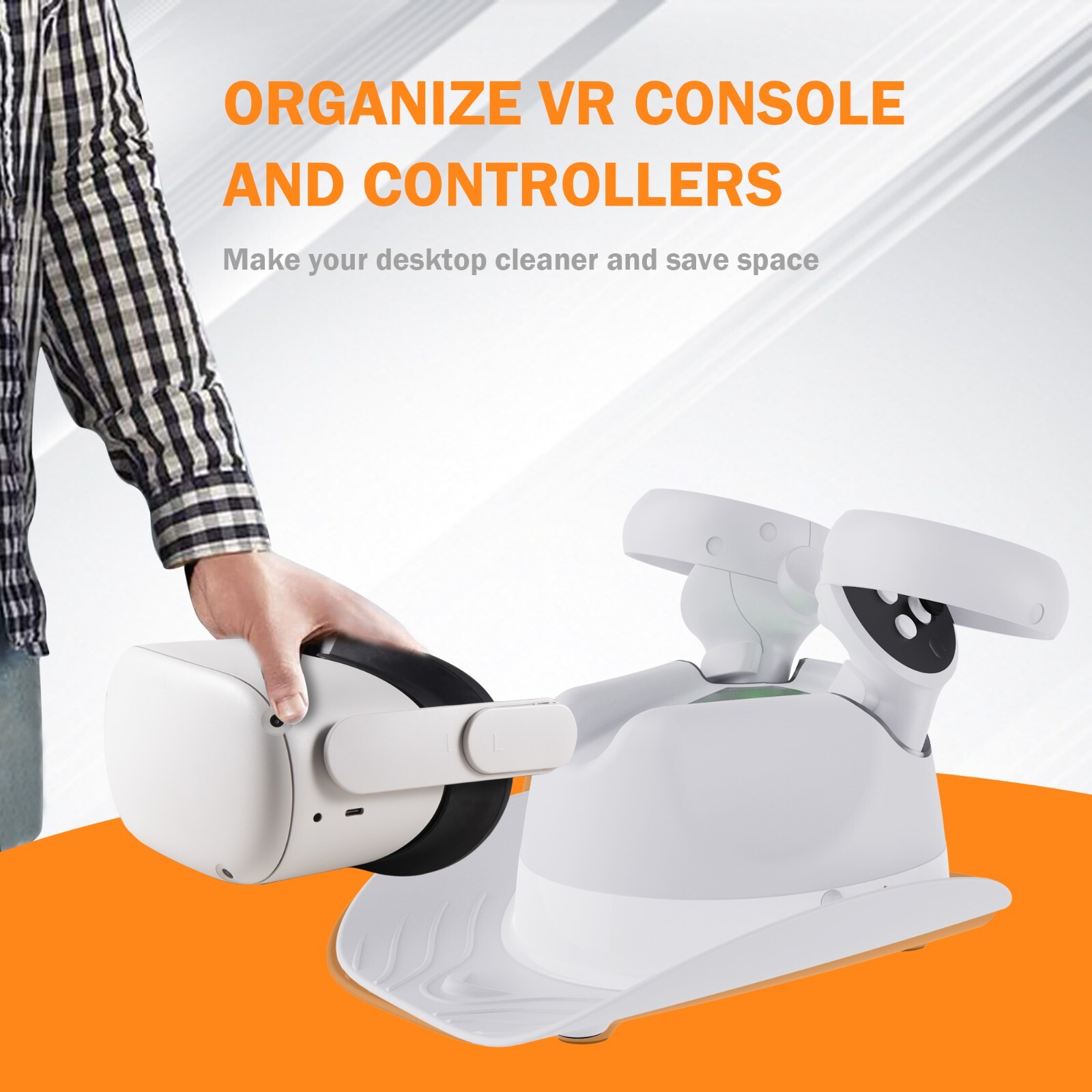 Charging Dock for Oculus Quest Controller Mount with 2 Rechargeable Batteries