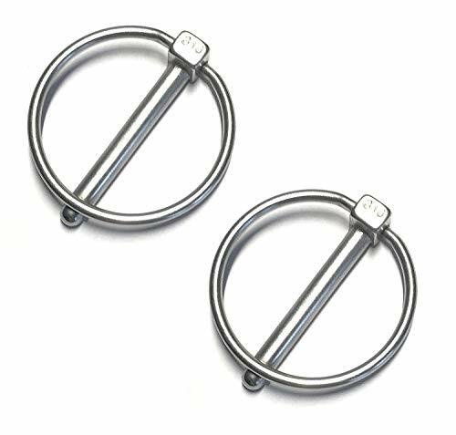 2 Pieces Stainless Steel 316 Linch Pin Ring Catch 6mm or 1/4" Marine Grade