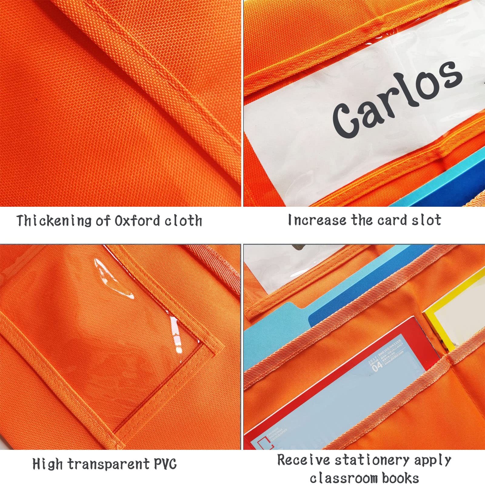 6 Pcs Chairback Pockets Chairback Buddy Pockets Chart Bright Color Seat Stora...