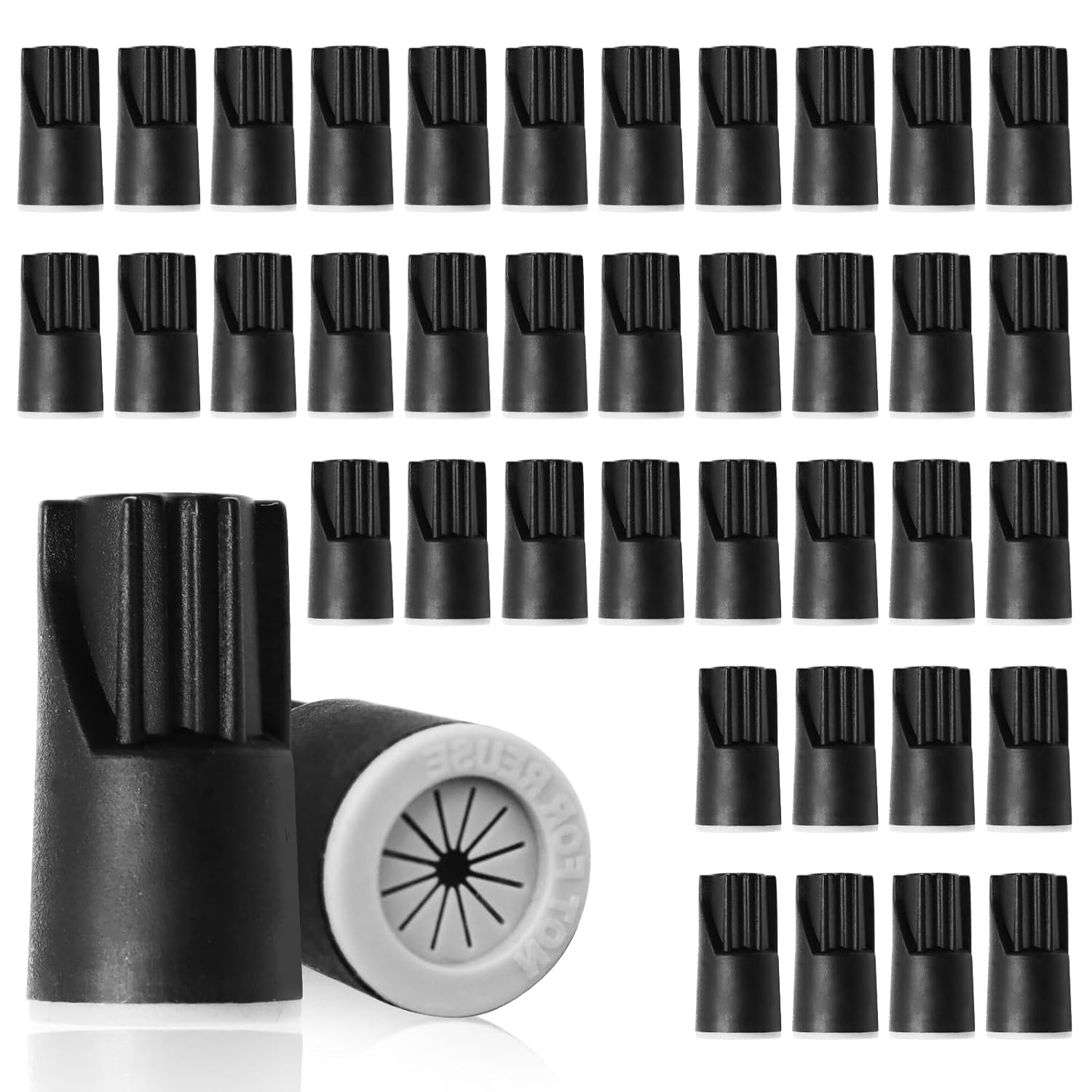 40Pcs Black Waterproof Wire Connectors Outdoor Landscape Lighting Irrigation Nut