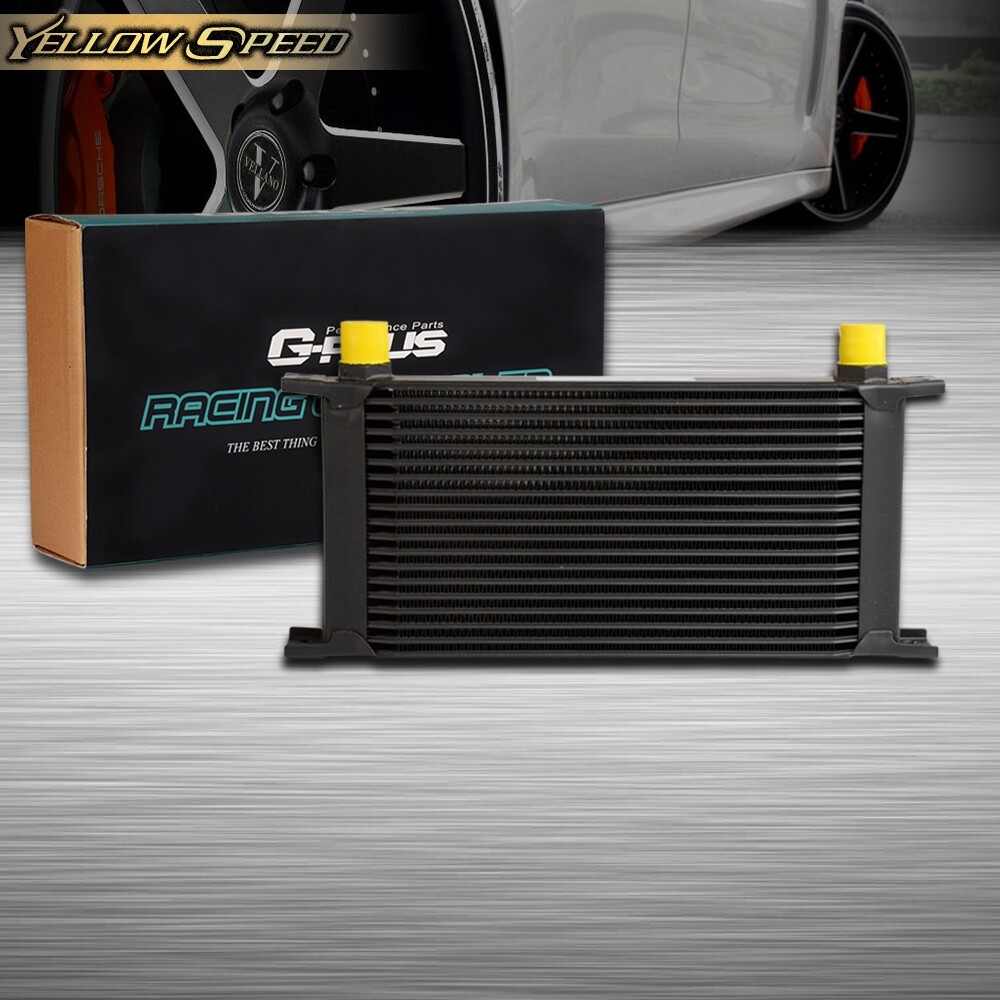 19 Row 10AN Fit For Universal Auminum Engine Transmission Oil Cooler Black Color