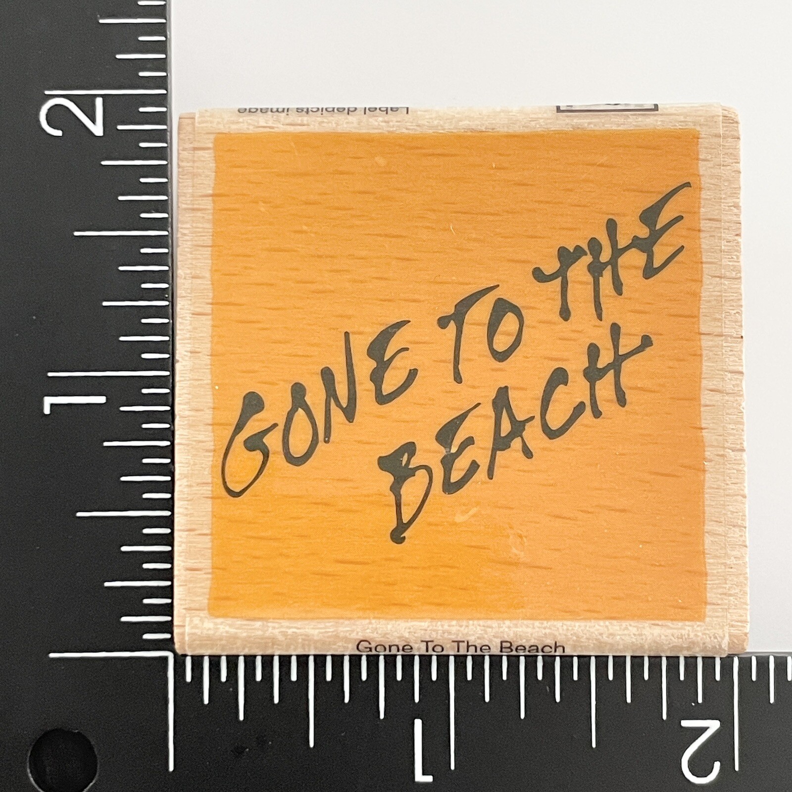 Vap Scrap Gone To The Beach Wood Mounted Rubber Stamp