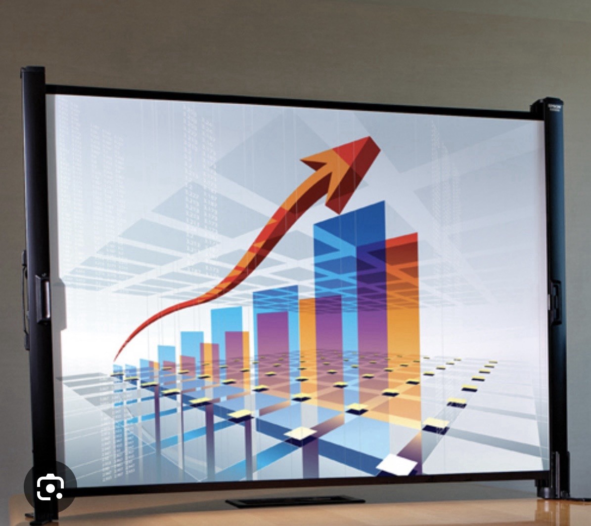 Epson ES1000 Tabletop Portable Projector Screen 50” 16:9 Aspect Ratio - New