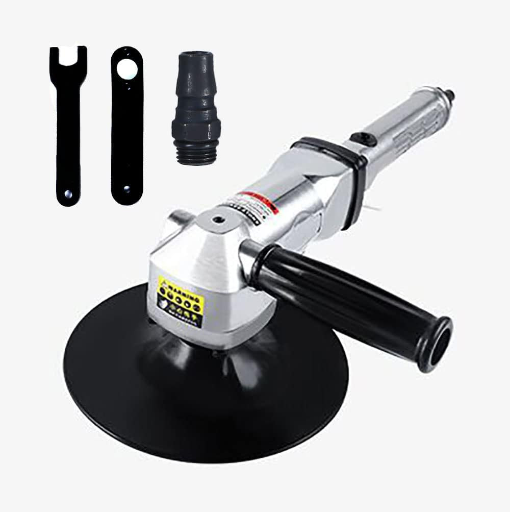 Heavy Duty 7-Inch Pneumatic Sander/Polisher, 2500 RPM, Lightweight 5.47 lbs