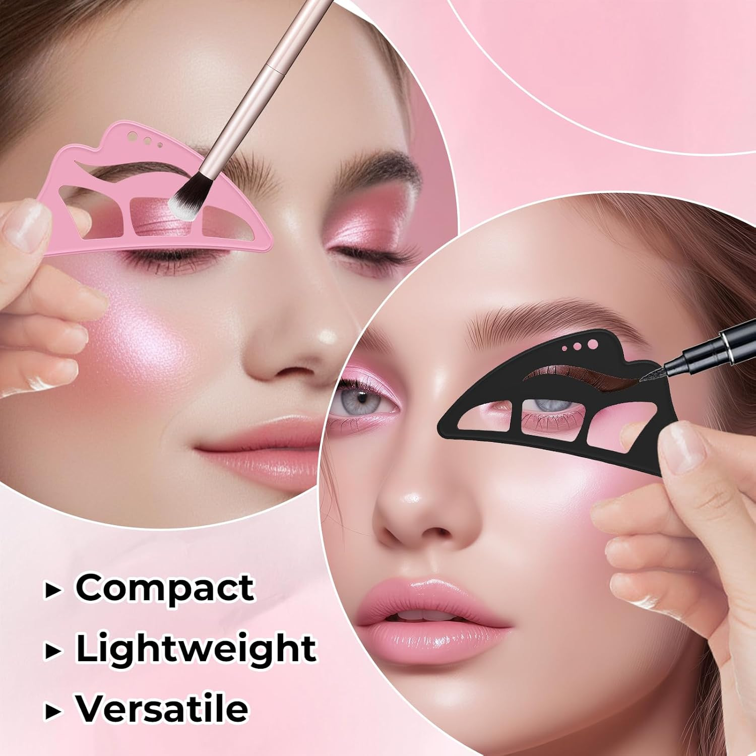 2Pcs Eyetour Eyeshadow Tool, Reusable Eyeshadow Stencil for Smoky Eye Shadow,...