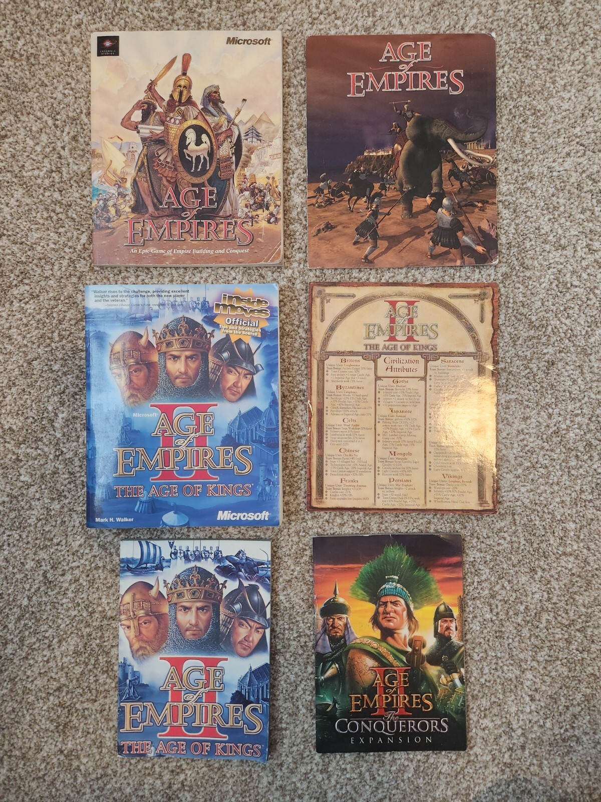 Age of Empire I 1 and II 2 User Guides Manual Infographics