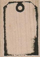 Tag 1 1/2 x 2" Rubber Stamp, Mixed Media Stamp