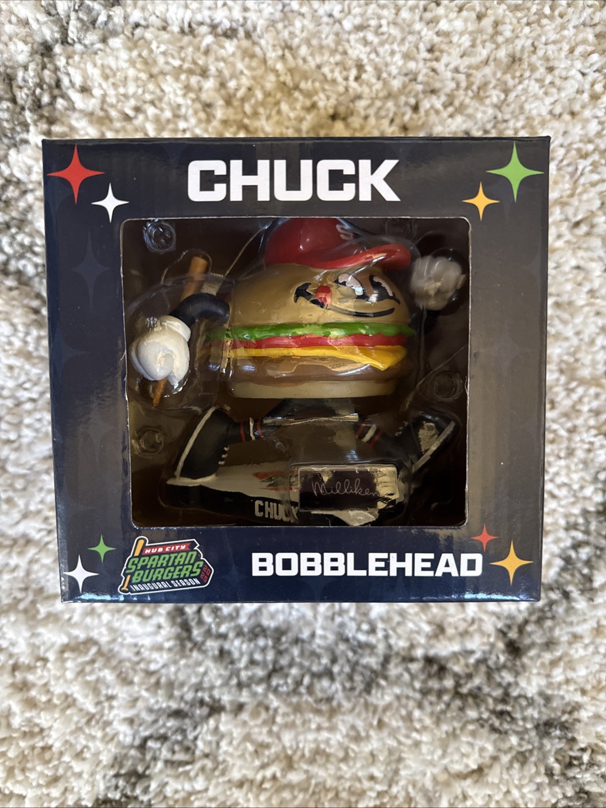 Hub City Spartanburgers Chuck Bobblehead 7/30/25 SGA  Texas Rangers Milb RARE