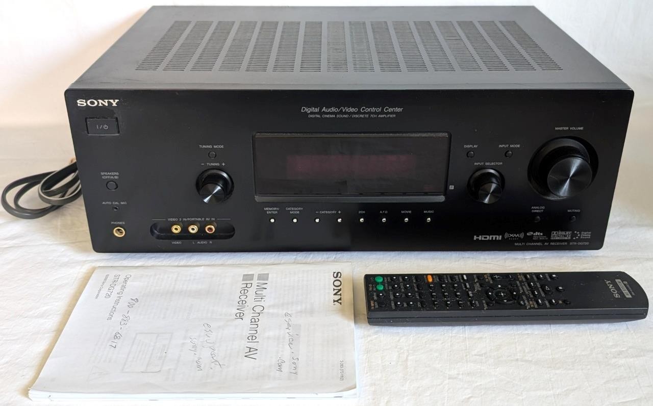 Sony STR-DG720 7.1 Home Theater HDMI AV Receiver - Working