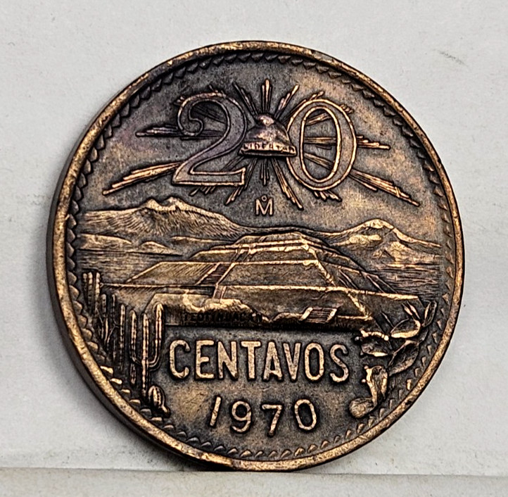 1970 Mexico 20 Centavos BN
