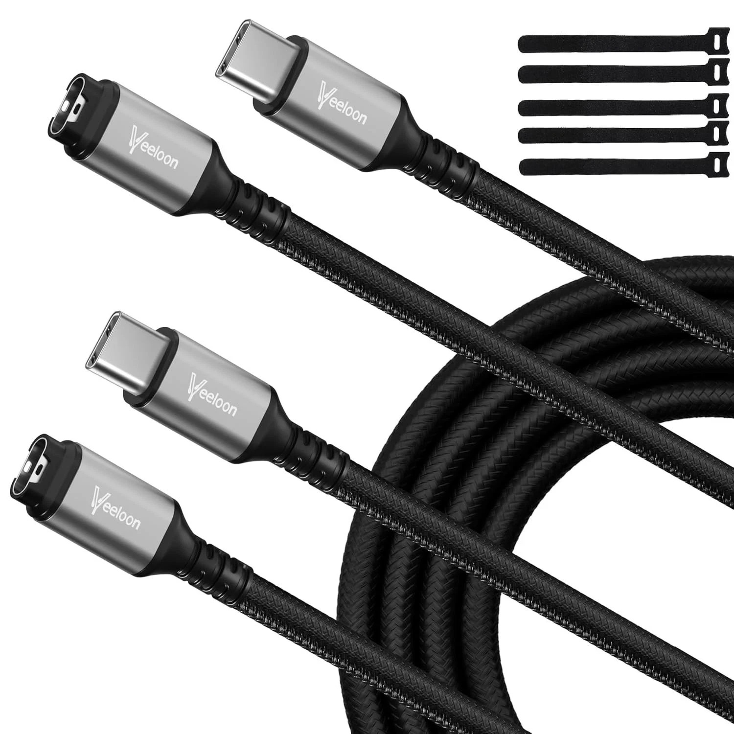 Type-C Charger Cable for Garmin Watch 2 FT-2 Pack, USB C to Garmin Braided Safe