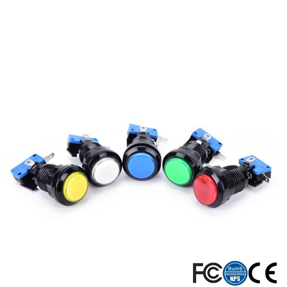 NEW Arcade 30mm LED Lighted Push Button with Micro Switch for Arcade Video Game