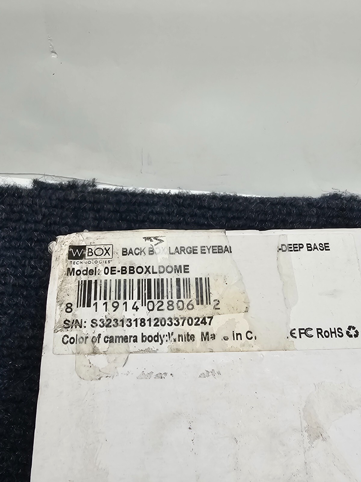 (QTY 3) W Box 0E-BBOXLDOME Large Eyeball Camera Back Box