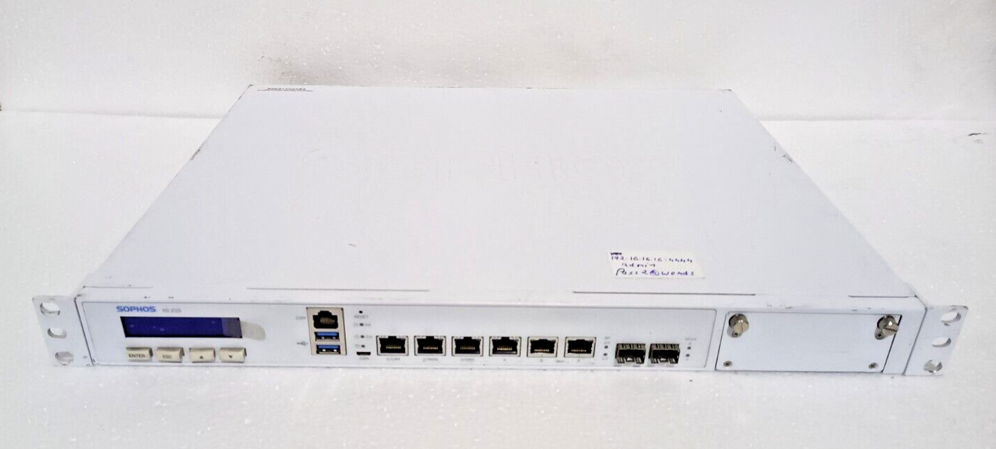 Sophos XG 210 Firewall Appliance Rev. 3 ( No any Subscription / License )