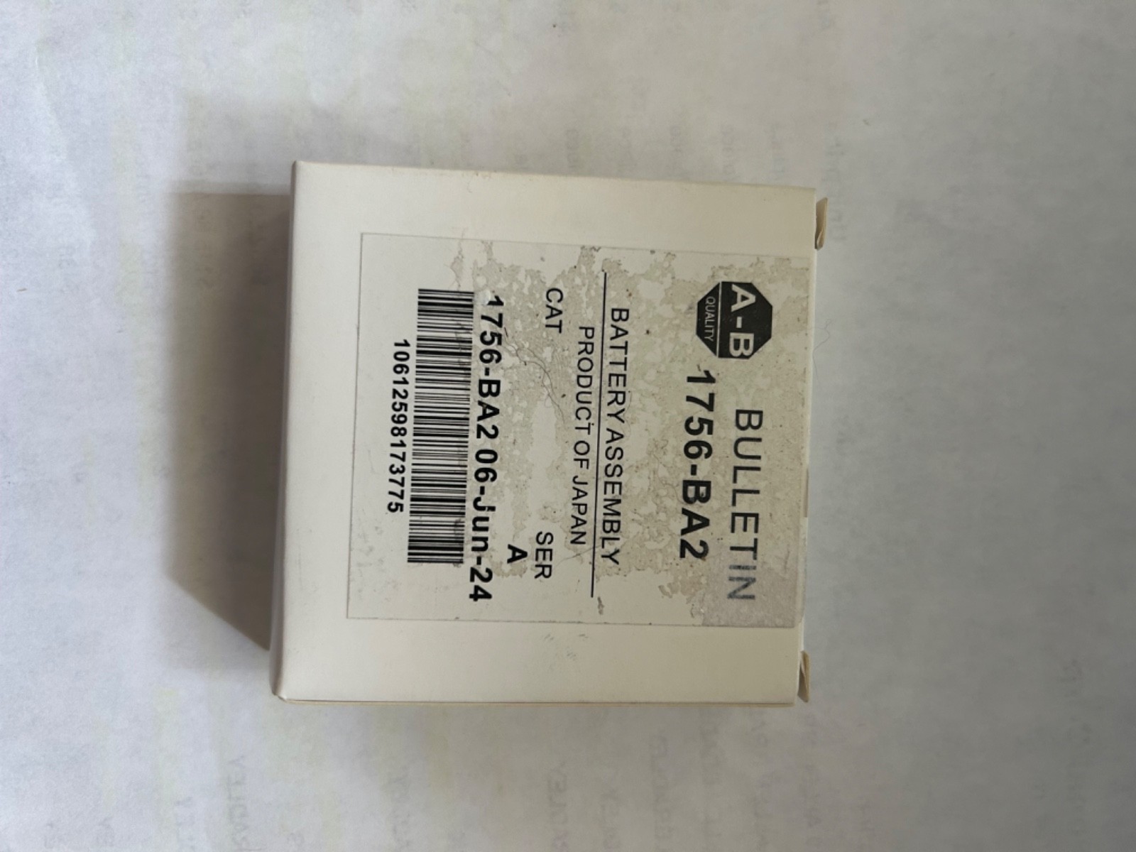 NEW IN BOX ALLEN BRADLEY 1756-BA2 BATTERY ASSEMBLY