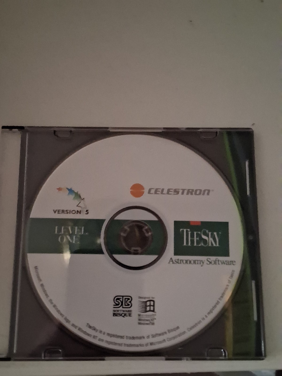 Celestron The Sky astronomy Software disk, Level one Version 5
