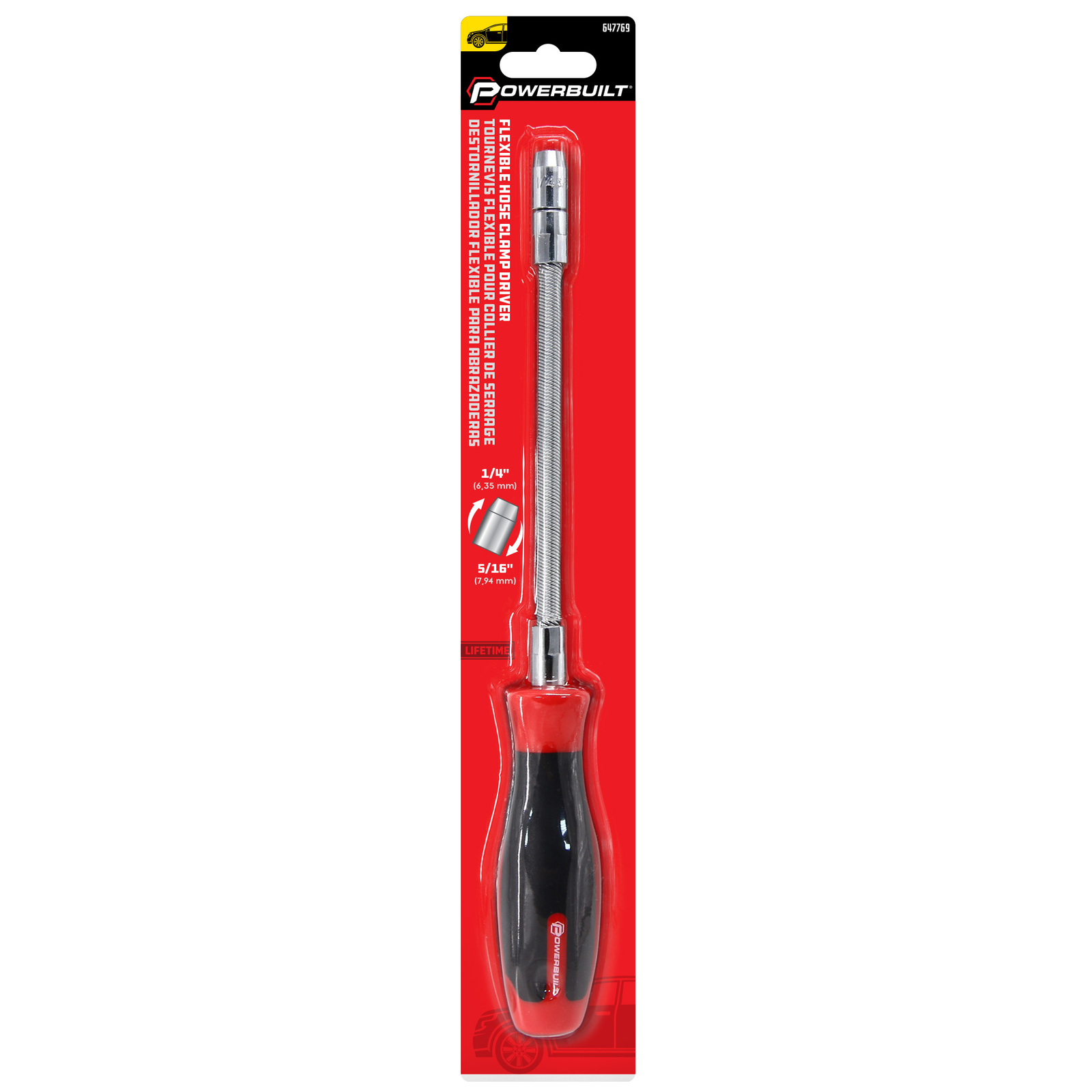 Powerbuilt Flexible Hose Clamp Nut Driver - 647769
