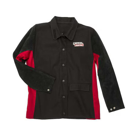 Lincoln Electric K2986-M Welding Jacket, Leather, 9 Oz, 30 In Length, Button,