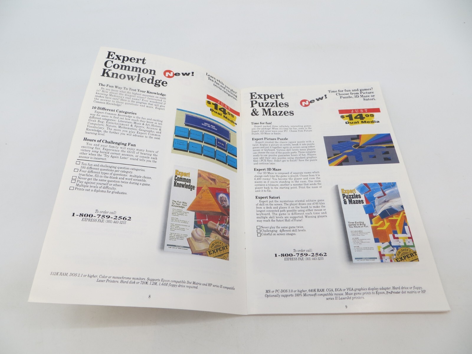 Expert Software Spring 1992 Catalog vintage computer reference