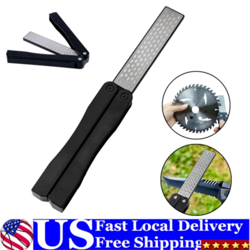Portable Double-sided Fold Pocket Sharpener Diamond Knife Sharpening Stone Toolx