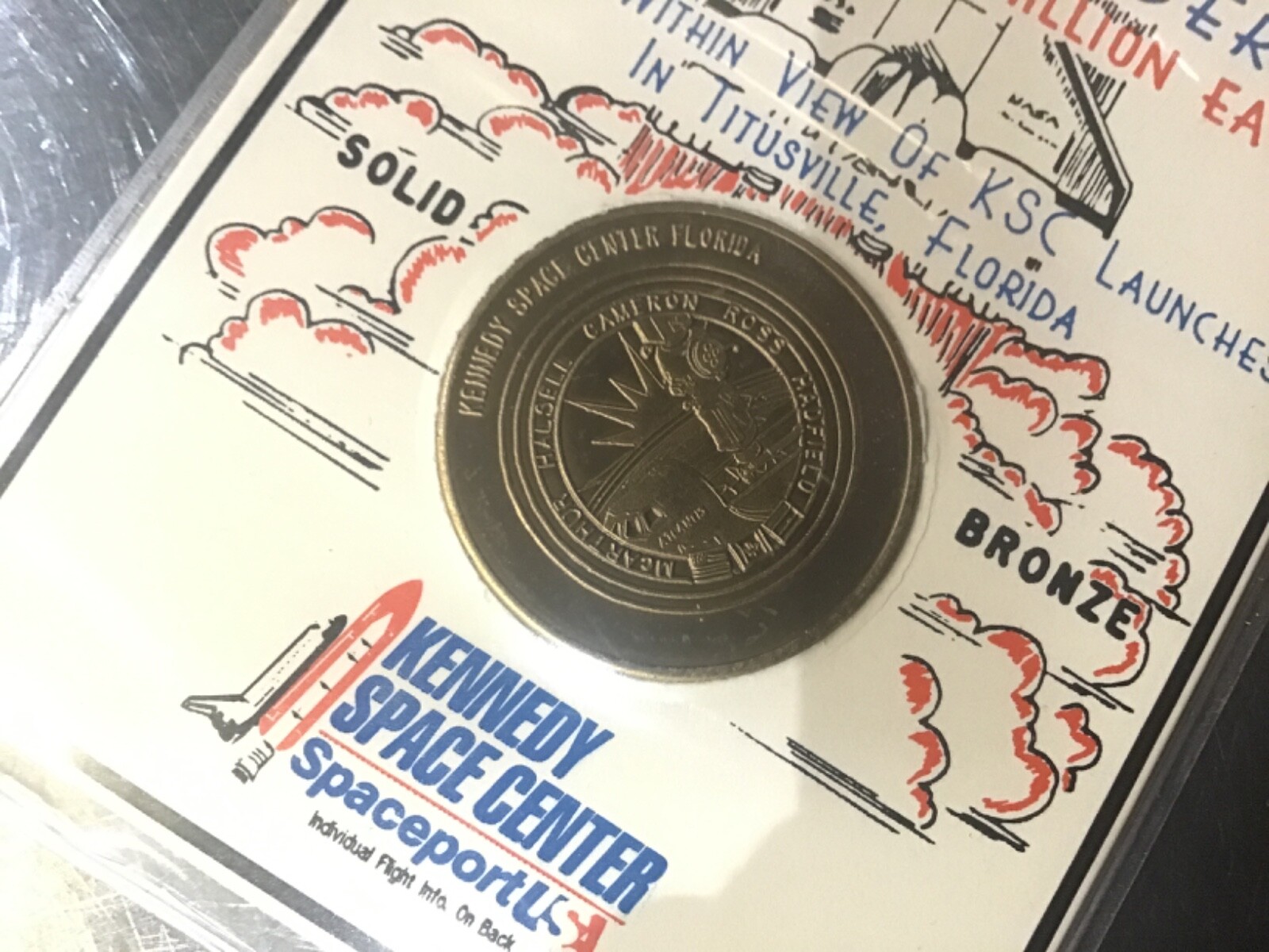 Shuttle Crew Emblem Collection Series Solid Bronze Coin (STS-74 ATLANTIS ) 1995