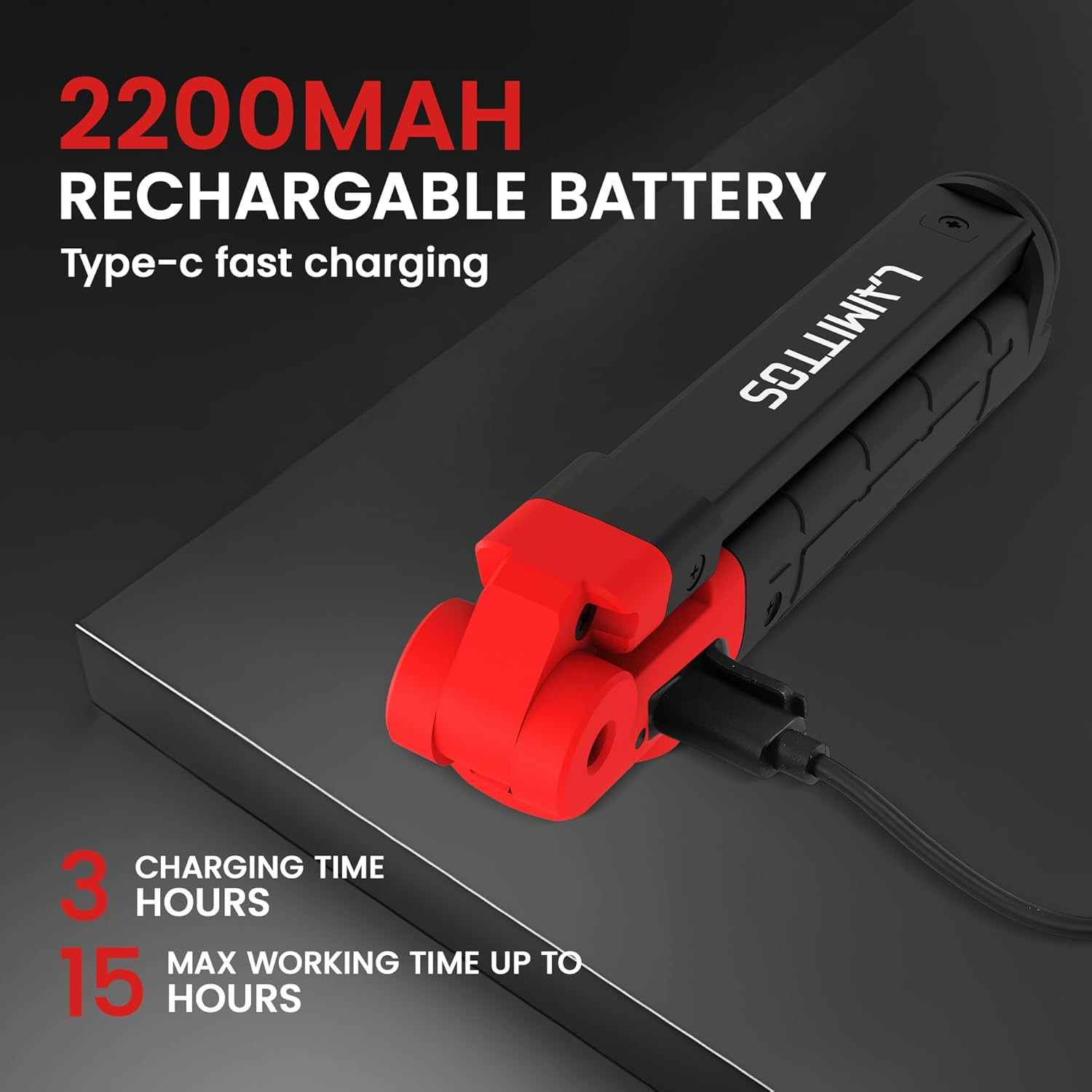 Rechargeable Work Light 2200Mah Magnetic LED Work Light Flashlight Mechanic Ligh