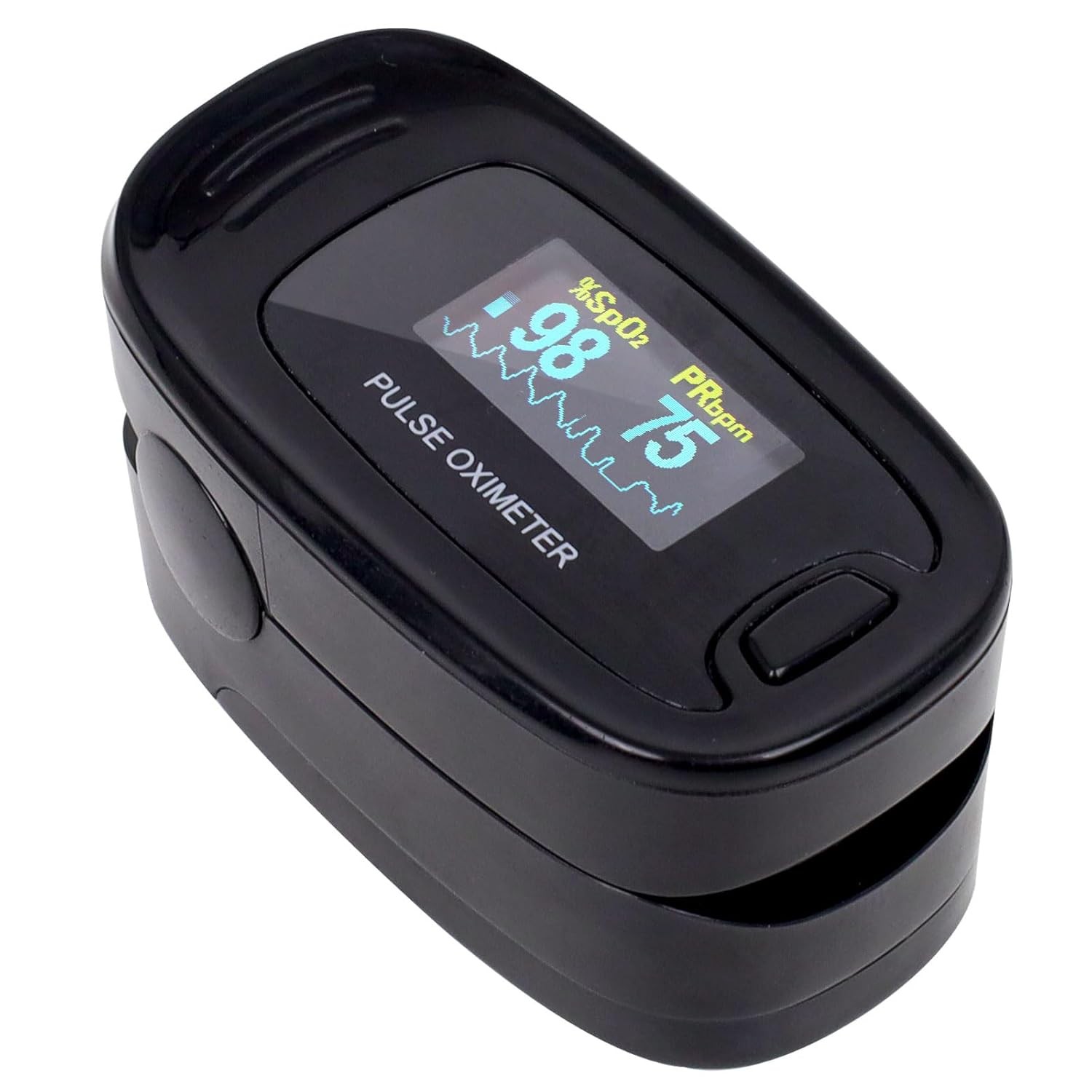 Black Pulse Oximeter Fingertip Monitor Blood Oxygen Saturation Monitor SpO2