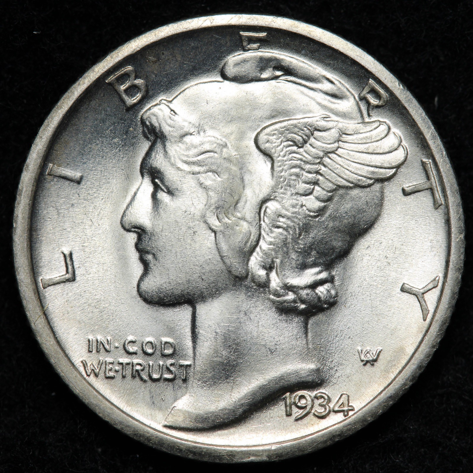 1934-D Mercury Silver Dime BU *UNCIRCULATED* MS E292 WRBM