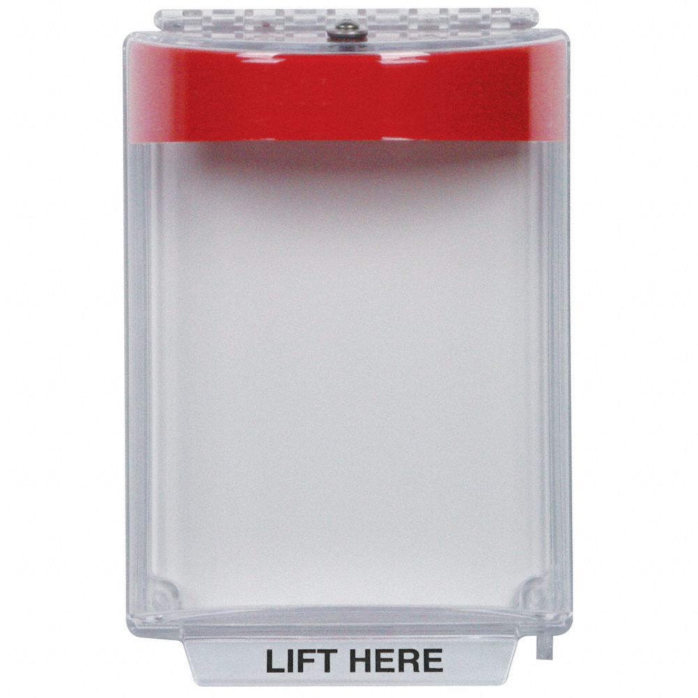 SAFETY TECHNOLOGY INTERNATIONAL STI-13020NR Pull Station Cover w/Horn,Flush,Red