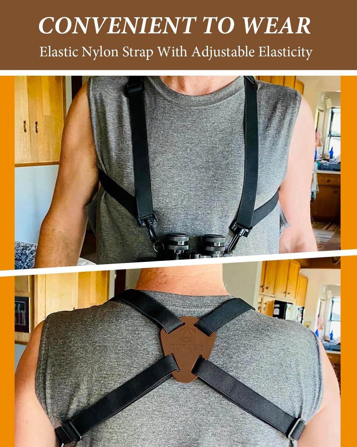 Binocular Harness Strap for Hunting, X-shaped Decompression Binocular Straps for