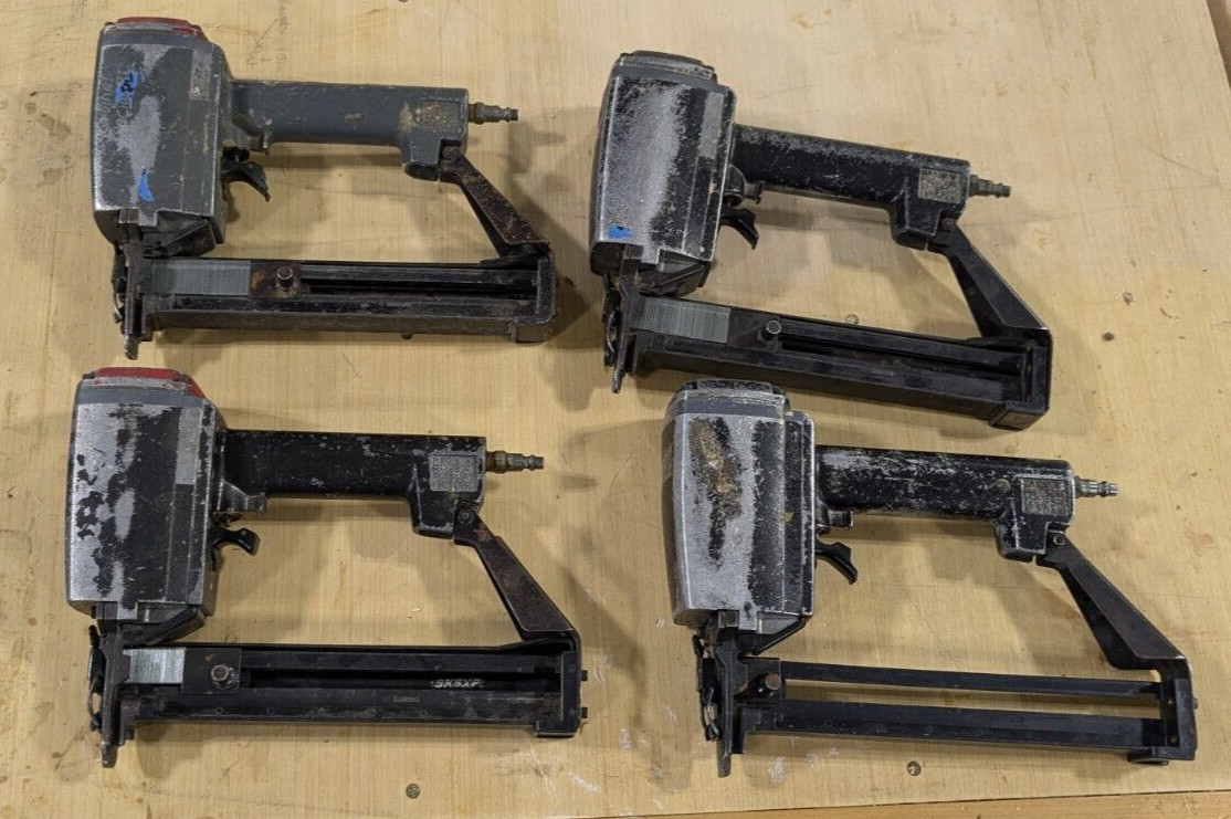LOT of 4 SENCO SKSXP 18 GA 3/4"- 1 1/2" PNEUMATIC FINISHING STAPLERS STAPLER