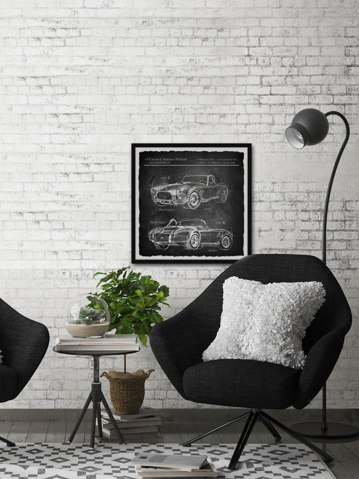 Marmont Hill 1965 Shelby Cobra Framed Painting Print 32X32
