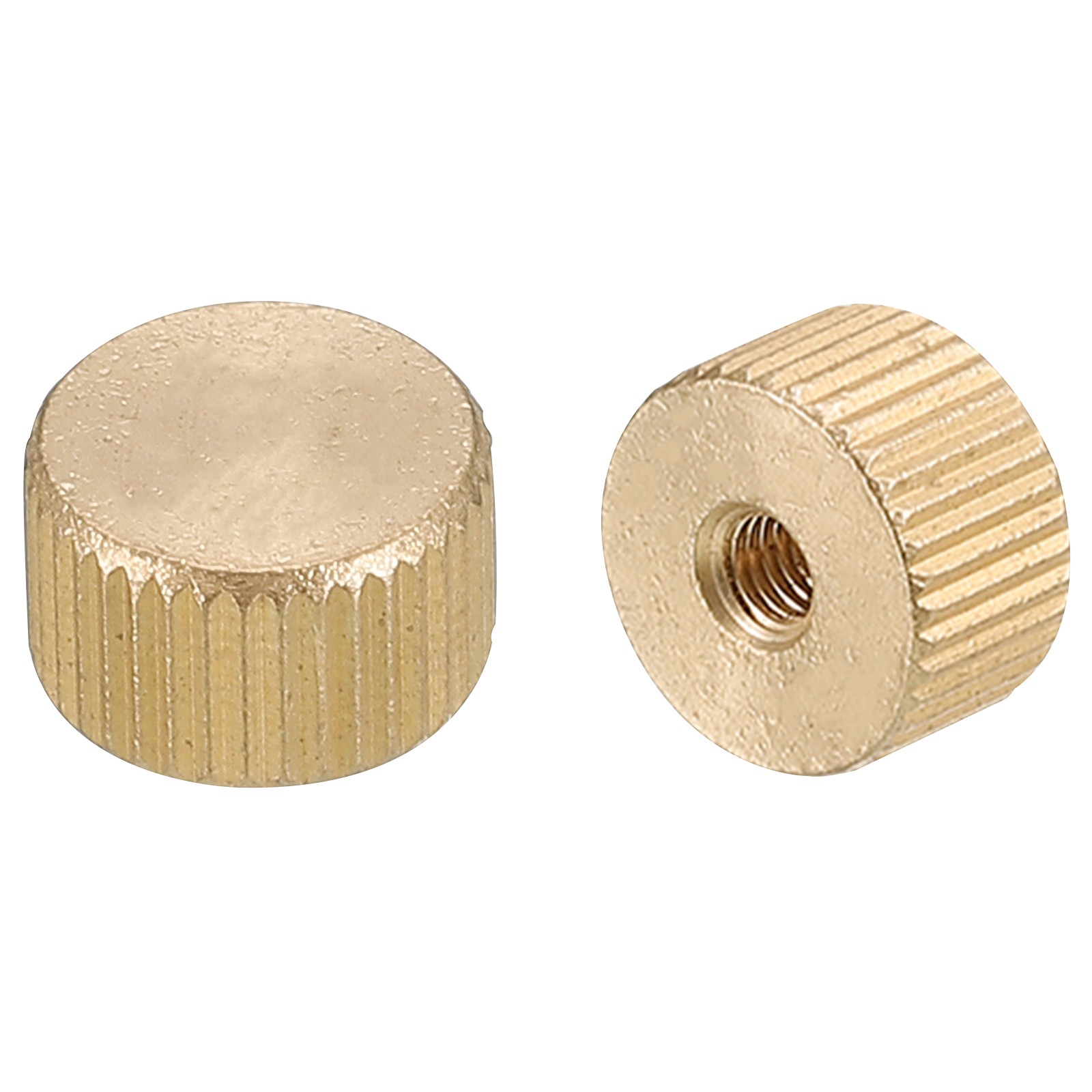 Knurled Thumb Nuts, 4pcs M3 x D10.5mm x H6mm Brass Blind Hole Knurled Thumb Nuts