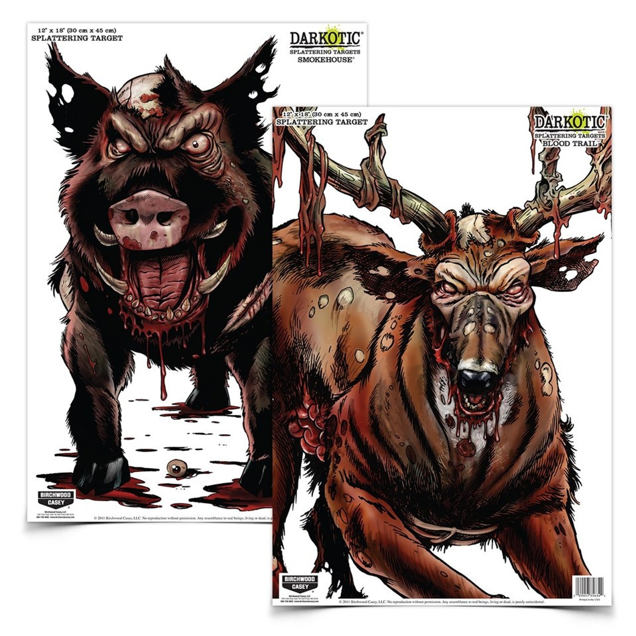 Birchwood Casey 12x18" Darkotic Smokehouse / Blood Trail Target 8-Pack - BC-3...