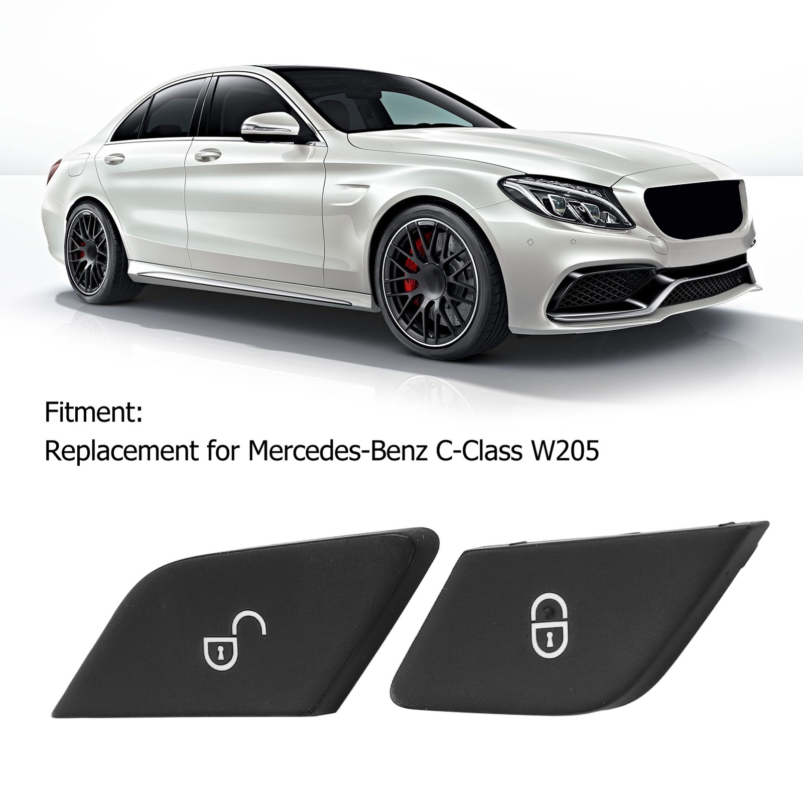 Car Door Lock Unlock Button Clear Pattern Replace Compatible With ‑ C‑Class W205