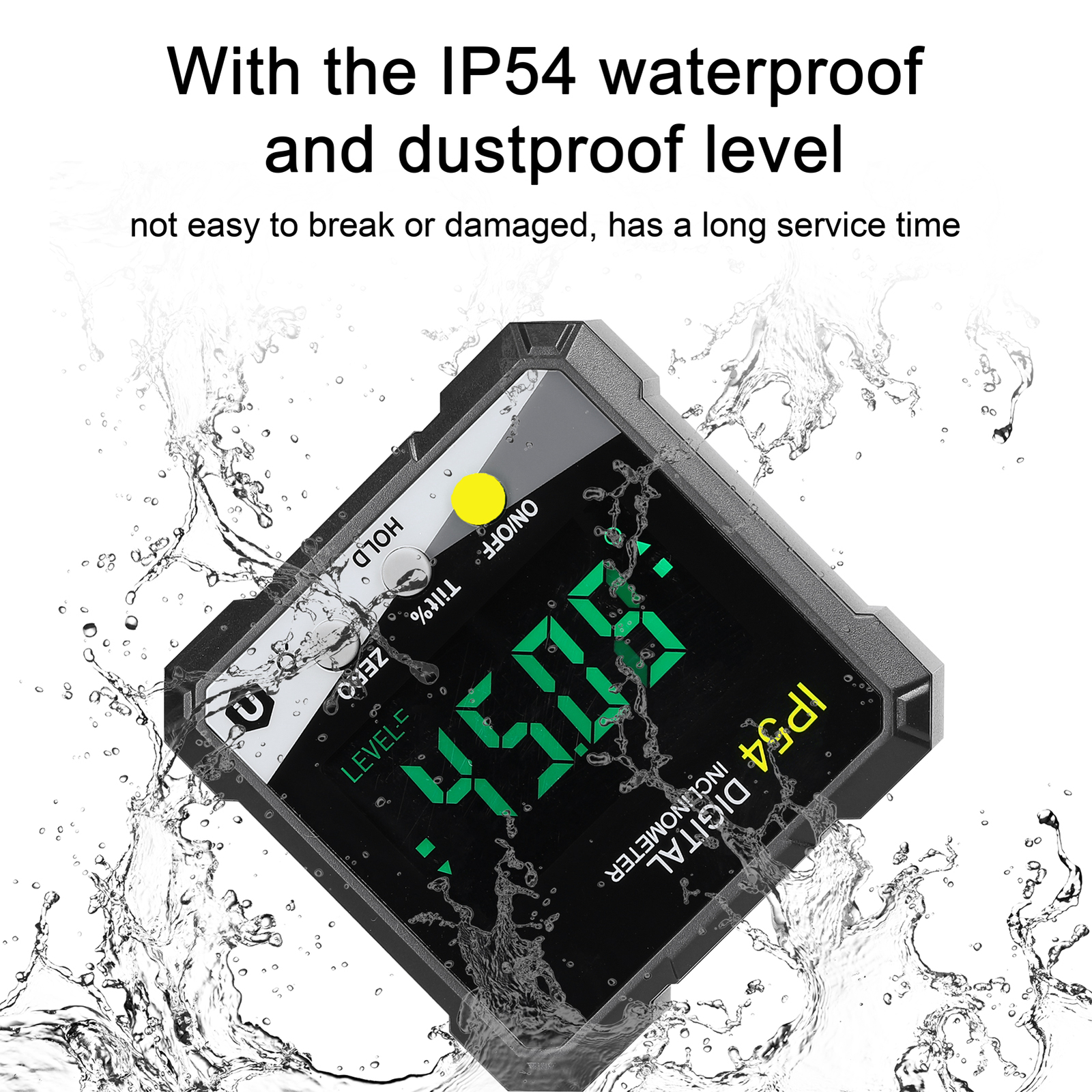 IP54 4*90° Portable Digital Inclinometer LCD Backlight Digital Protractor P8V4