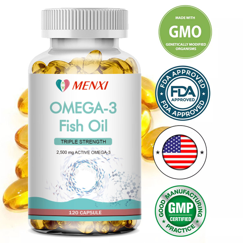 Omega 3 Fish Oil Capsules 3x Strength 3600mg EPA & DHA, Highest Potency, Non-GMO