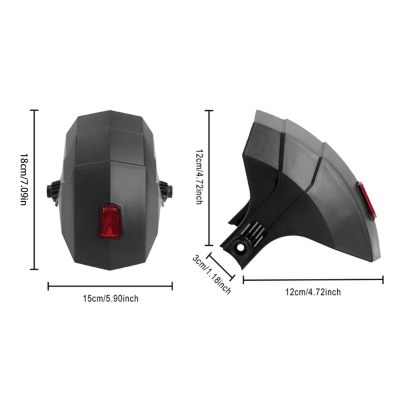 Rear Guard Safe Attachments Easy Setups Scooter Mud Guard With Reflective Strips