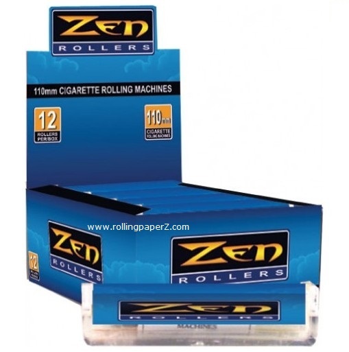 DISPLAY of 12, ZEN 110mm Cigarette Rolling Machines Roller for King Size Papers