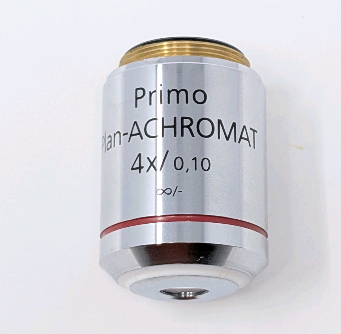 Zeiss Primo Plan-Achromat 4X/.10NA PH0 Phase Contrast Objective Microscope Lens
