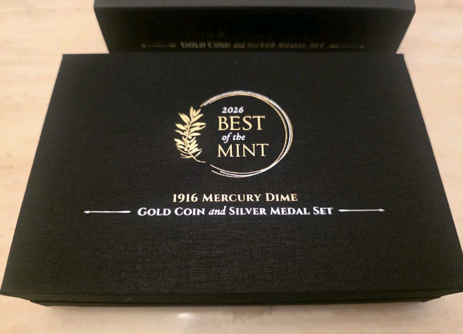 2026 Best of US Mint 1916 Mercury Dime Gold Coin & Silver Medal 26bm1 -Empty Box