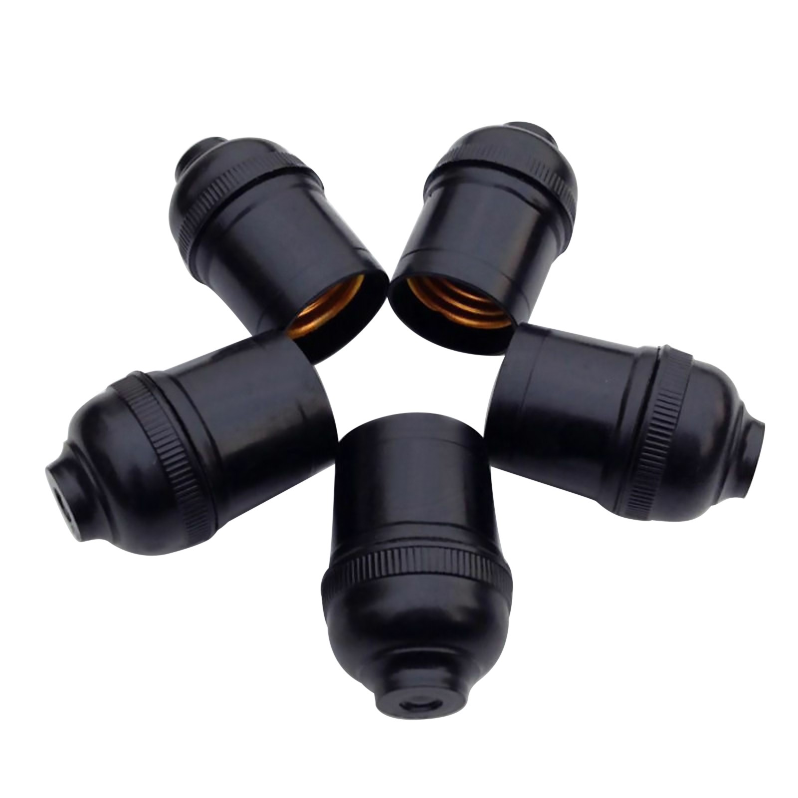 5Pcs E27 4A Light Bulb Lamp Holder Pendant Edison Screw Cap Socket Vintage G