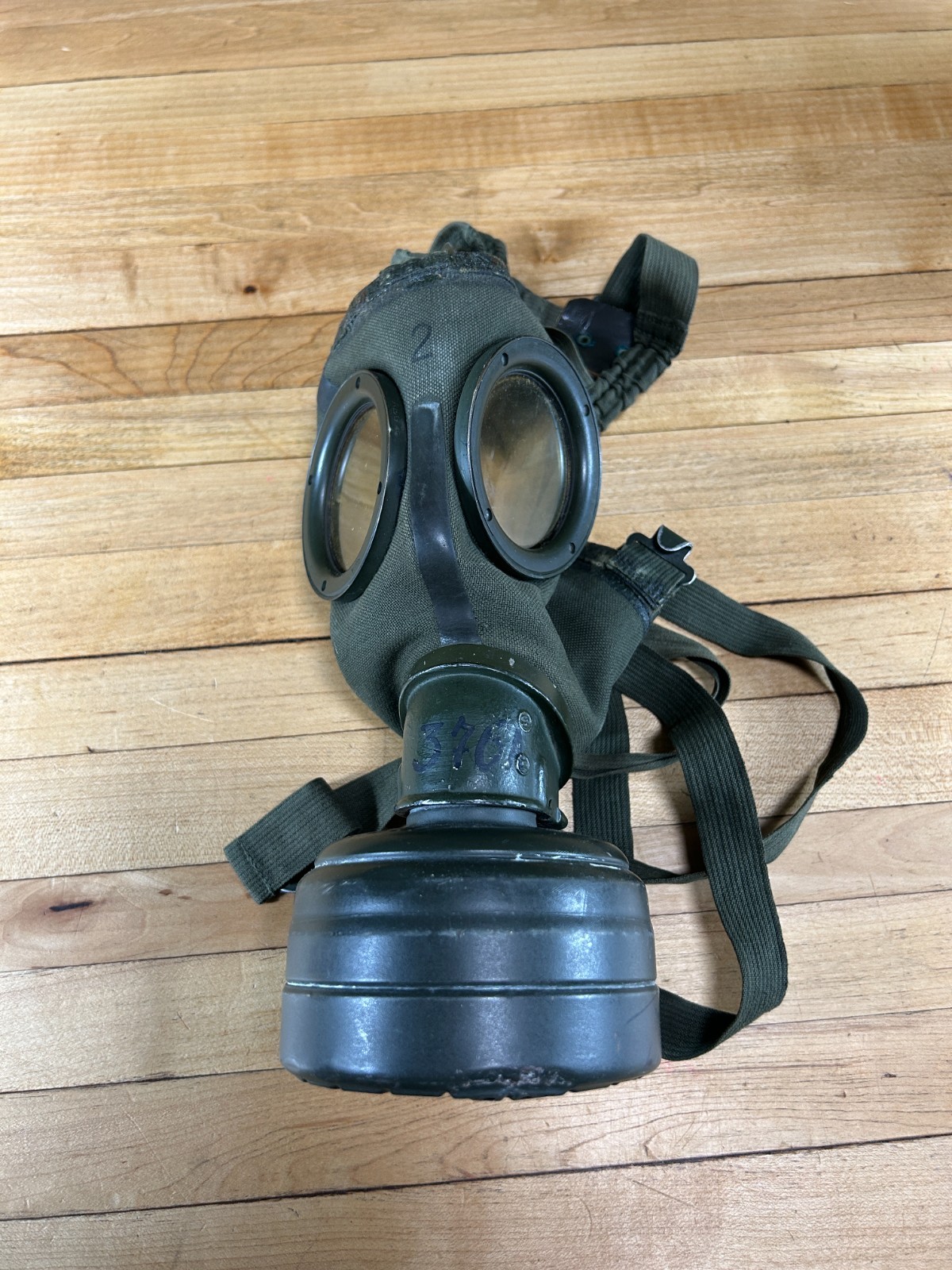 Original WWII German Gas Mask With Canister Can World War 2 Estate Find Surplus