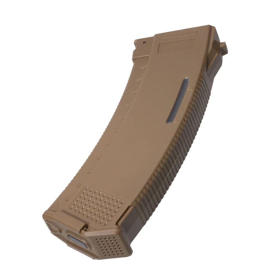 Arcturus Airsoft AK MOD1 200rd Mid-Cap Windowed EMM Replacement Magazine Tan