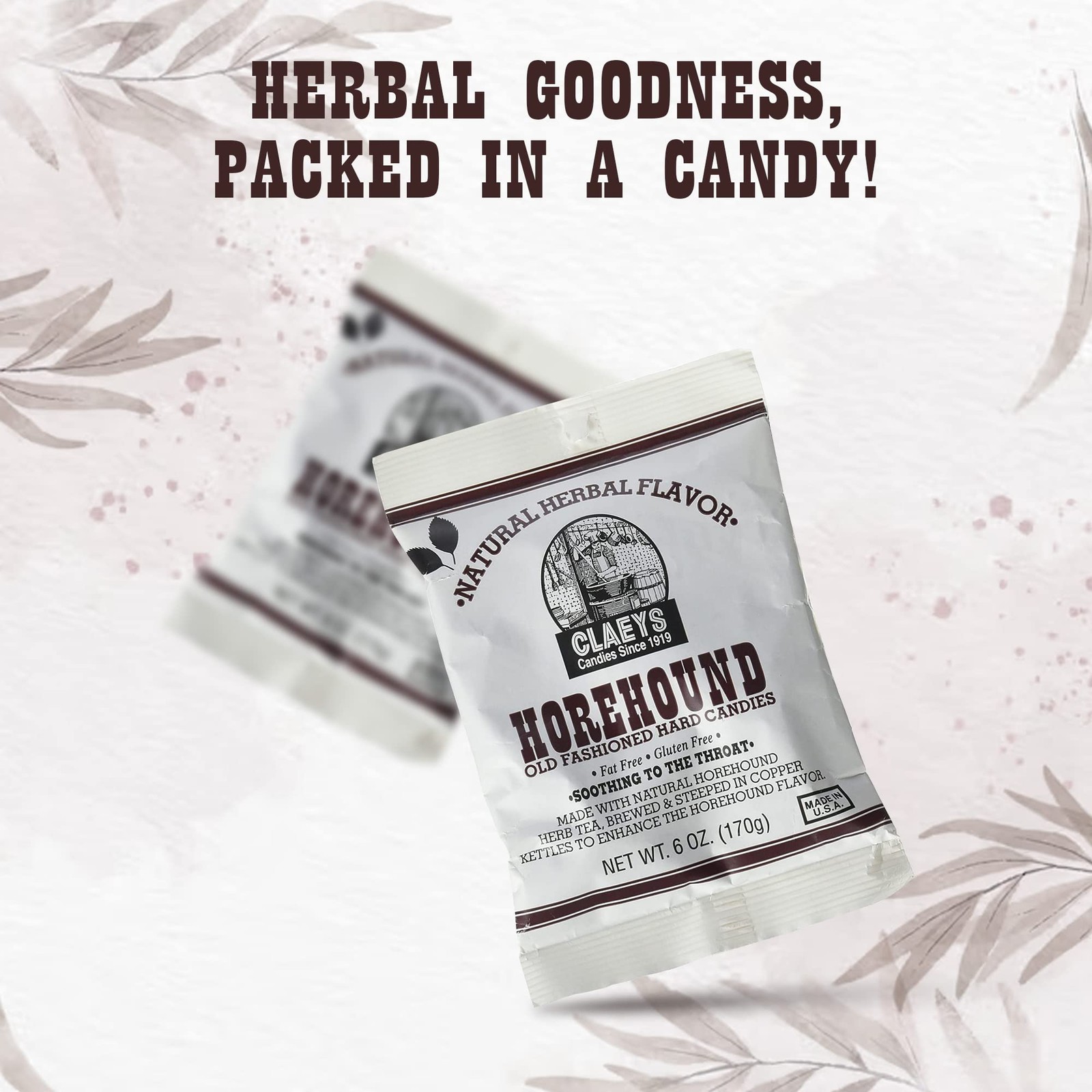 Claeys Horehound Hard Candy, 6 oz (Pack of 3) 6 Ounce