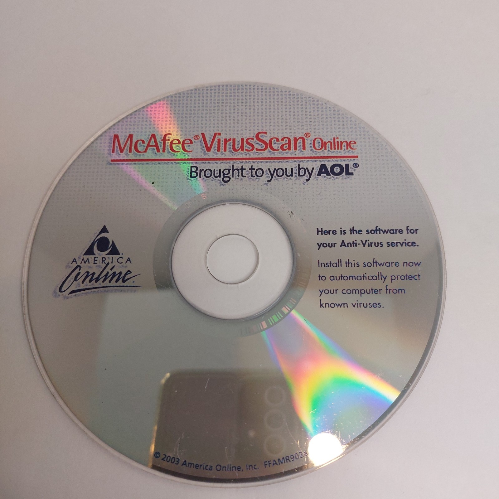 McAfee VirusScan Online AOL Promotional Software CD Collectible 2003